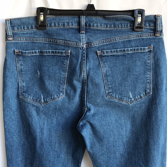 Old Navy boyfriend mid-rise distressed blue jeans, size 12 - Picture 9 of 14